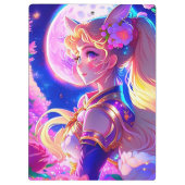 Geanimeerde AI Generated Meisje Klembord (Achterkant)