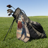 Geanimeerde basketbalkat, golfhanddoek (Groen)