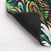 Geanimeerde Beren Rijden op een groene auto Muismat (Hoek)