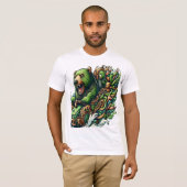 Geanimeerde Beren Rijden op een groene auto T-shirt (Voorkant volledig)