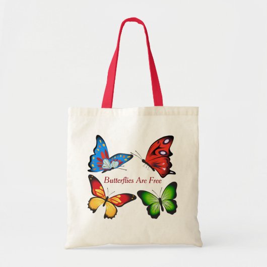 Geanimeerde Butterflies Tote Bag (Voorkant)