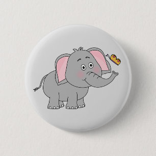 Geanimeerde Button van olifanten
