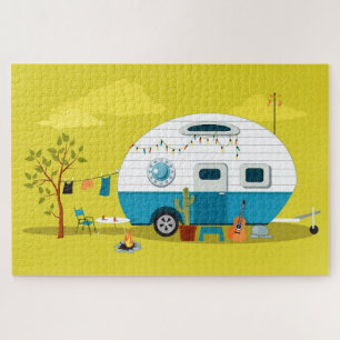 Geanimeerde Camping Trailer Legpuzzel