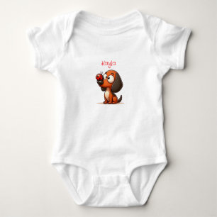 Geanimeerde Dachshund en Lieveheersbeestje Romper