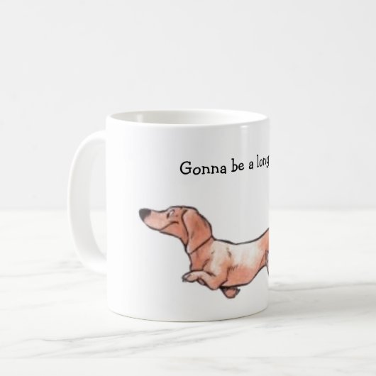 Geanimeerde Dachshund-Mok Koffiemok (Voorkant links)