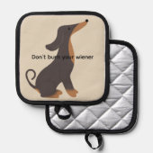 Geanimeerde Dachshund Pannenlap (Voorkant / Achterkant)