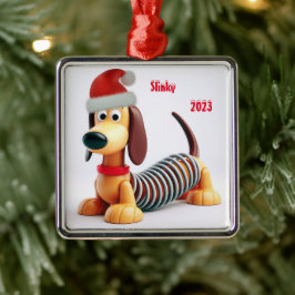 Geanimeerde Dachshund Speelgoed Metalen Ornament