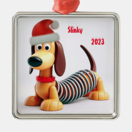 Geanimeerde Dachshund Speelgoed Metalen Ornament