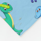 Geanimeerde dinosaurussen fleece deken (Hoek)