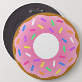 Geanimeerde donuts ronde button 6,0 cm (Voorkant /achterkant)