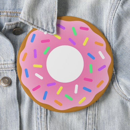 Geanimeerde donuts ronde button 6,0 cm (In situ)