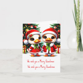 Geanimeerde eendenkerst kaart
