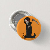 Geanimeerde grim Reaper Ronde Button 3,2 Cm (Voorkant /achterkant)