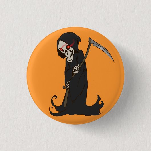 Geanimeerde grim Reaper Ronde Button 3,2 Cm (Voorkant)