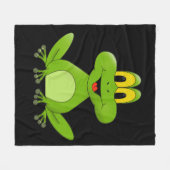 Geanimeerde groene kikker fleece deken (Voorkant (Horizontaal))