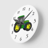 Geanimeerde groene trekker ronde klok (Hoek)