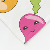 geanimeerde groenten en fruit fleece deken (Hoek)