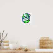 Geanimeerde grondrecycling poster (Keuken)