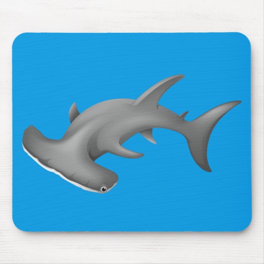 Geanimeerde Hammerhead Shark Muismat (Voorkant)