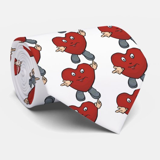 Geanimeerde harten van het Karakter van de valenti Stropdas (Opgerold)