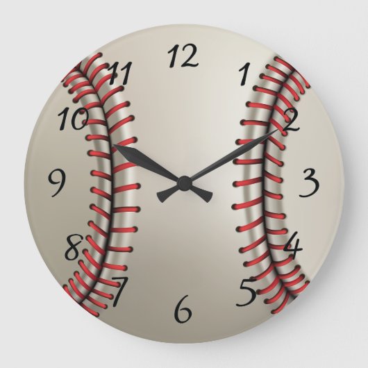 Geanimeerde honkbal ronde klok (Voorkant)