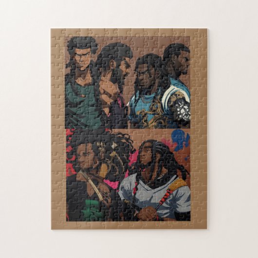 Geanimeerde jongens 4 legpuzzel (Verticaal)