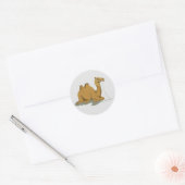 Geanimeerde kameel rond sticker (Envelop)