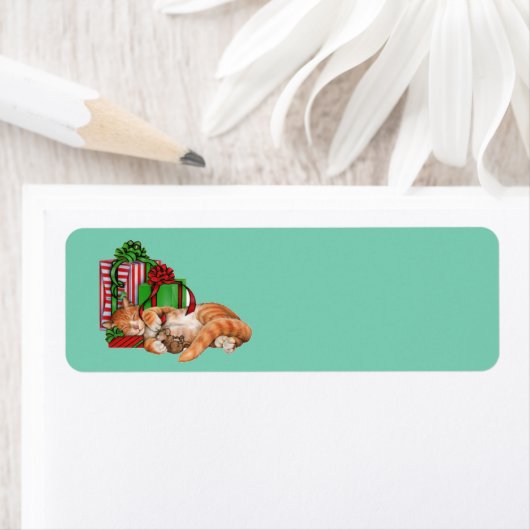 Geanimeerde kat etiket (Insitu)