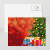Geanimeerde kerstboom en geschenken feestdagenkaart (Voorkant / Achterkant)