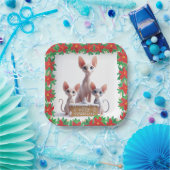 Geanimeerde Kerstmis Sphynx Papieren Bordje (Feest)