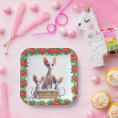 Geanimeerde Kerstmis Sphynx Papieren Bordje (Feest)