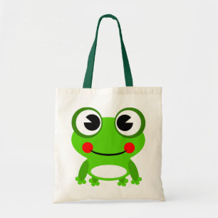 Geanimeerde kikker tote bag