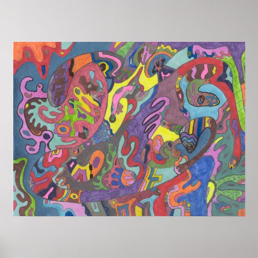 Geanimeerde kleur, 24x18 poster (Voorkant)