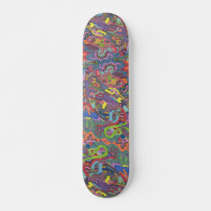 Geanimeerde kleur, origineel abstract persoonlijk skateboard