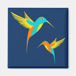 Geanimeerde levende vogels magneet