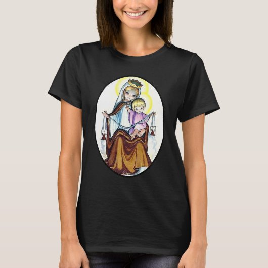 Geanimeerde Maagd Maria T-shirt (Voorkant)