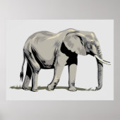 Geanimeerde olifant poster (Voorkant)