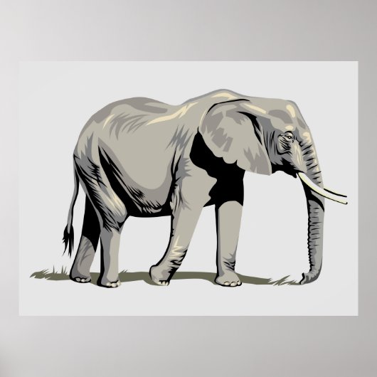 Geanimeerde olifant poster (Voorkant)