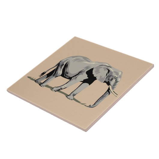 Geanimeerde olifant tegeltje (Zijkant)