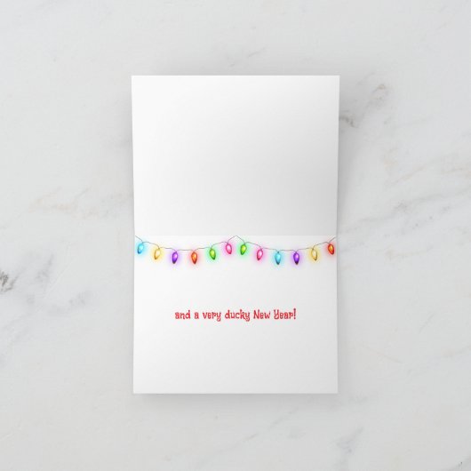 Geanimeerde Pekin Kerst Eend Kaart (Binnen)