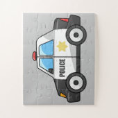 Geanimeerde politieauto legpuzzel (Verticaal)