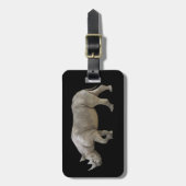 Geanimeerde Rhinocerose Bagagelabel (Voorkant verticaal)