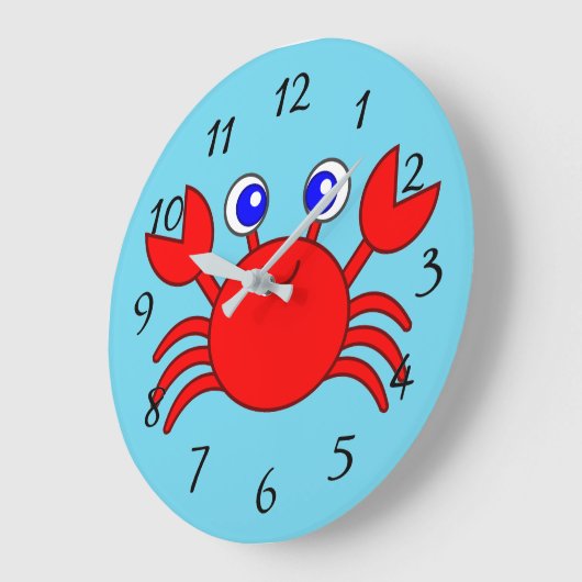 Geanimeerde rode krab grote klok (Hoek)