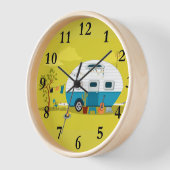 Geanimeerde ronde de wandklok van de Trailer van d (Hoek)