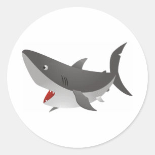Geanimeerde ronde stok voor haaien sticker