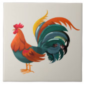 Geanimeerde Rooster Tegeltje (Voorkant)