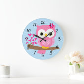 Geanimeerde roze boomkorren grote klok (Huis)