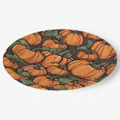 Geanimeerde Schattigee Pompoen Minimalistische Her Papieren Bordje (Gekanteld)