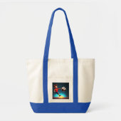 Geanimeerde Speler van de Voetbal met Bal, Canvas  Tote Bag (Voorkant)