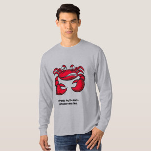 Geanimeerde tandbaars krab t-shirt